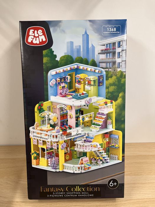 Elefun klocki Centrum handlowe 3 piętrowe supermarket 1368el Nowe