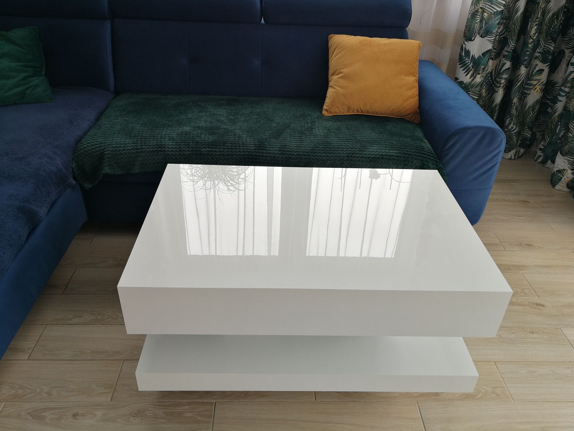 Stolik kawowy 90x60x50 biały, wysoki połysk, stolik TORA, POLECAM