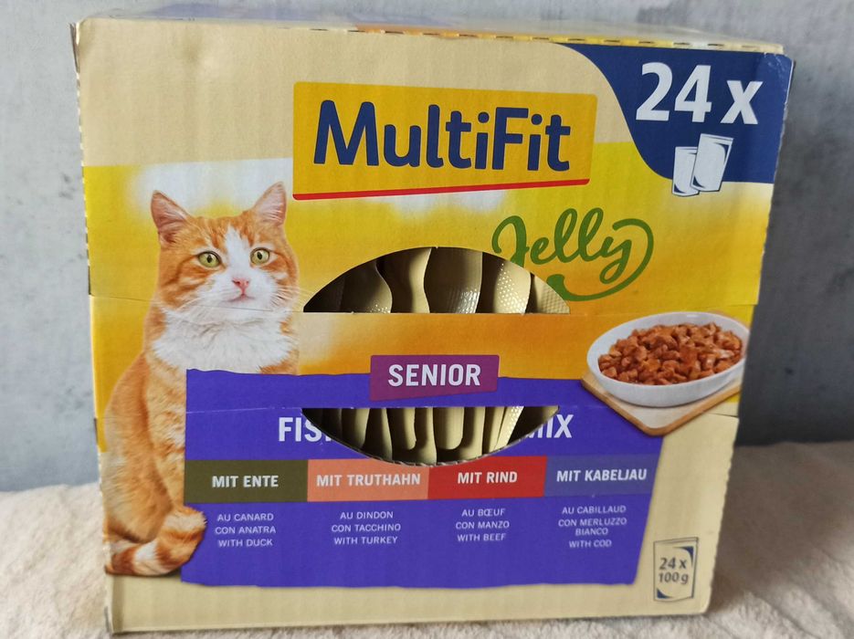 Mokra karma dla kotów senior MultiFit Senior Mix Zestaw mieszany 24szt