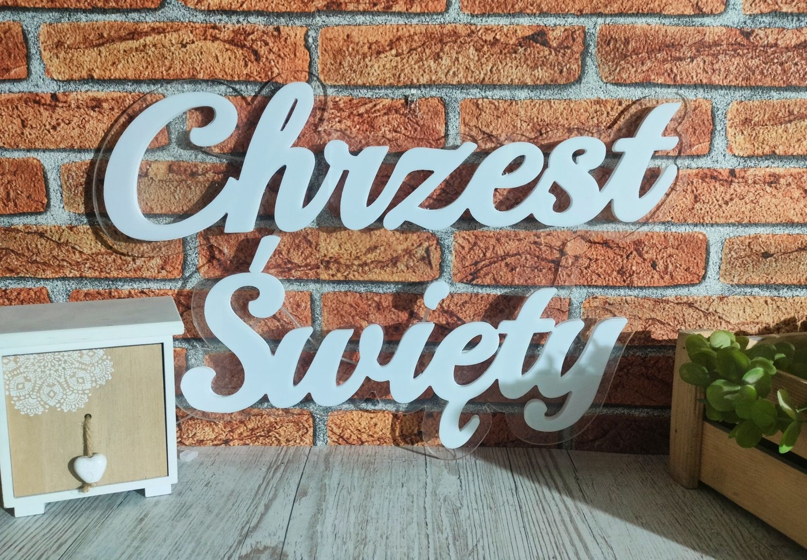 Napis LED Chrzest Święty