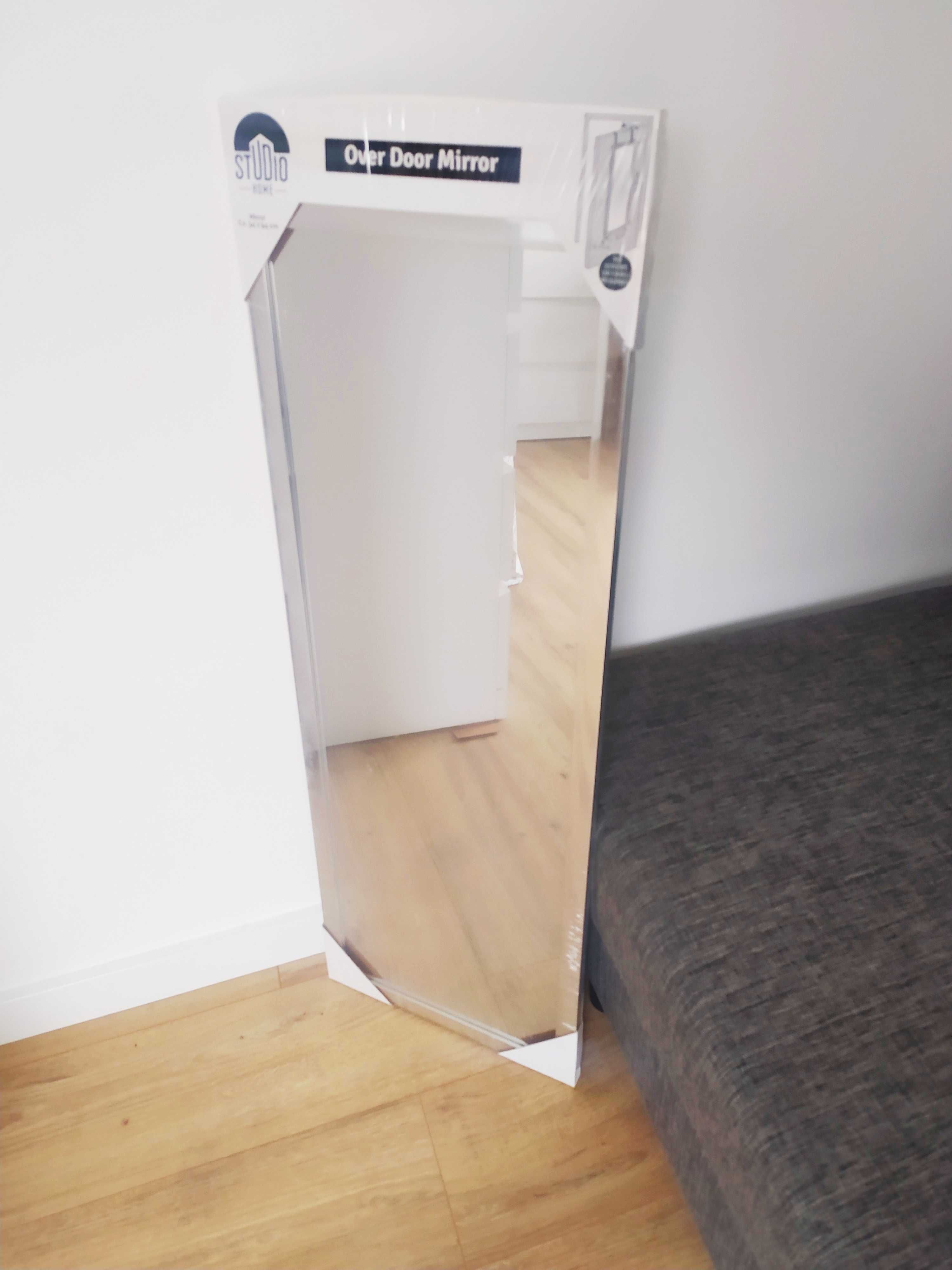 Nowe lustro na drzwi srebrne 90 x 30 cm