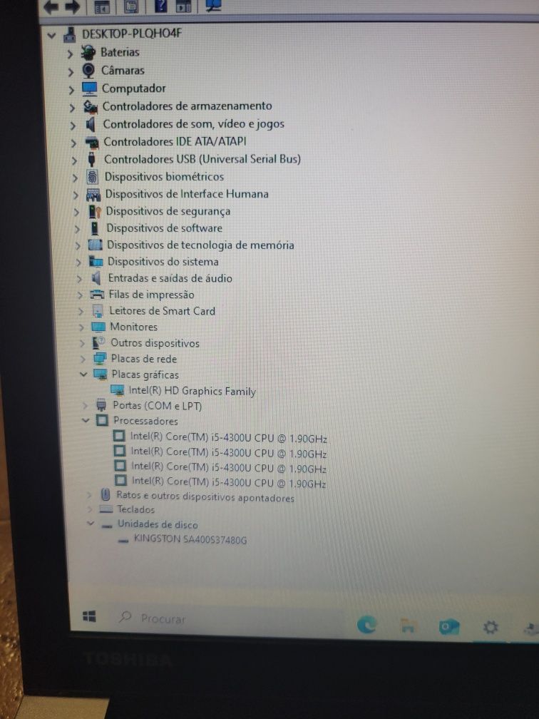 Portátil Toshiba Tecra Z40 i5 de 4th gen