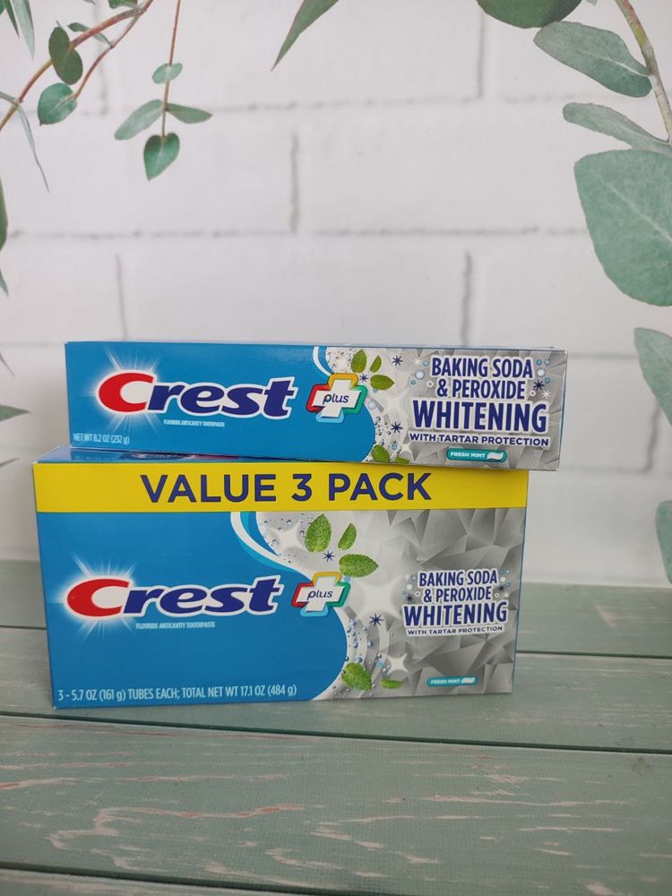 Crest ,Xyli white , orajel ,Marvis, crest ,spry
