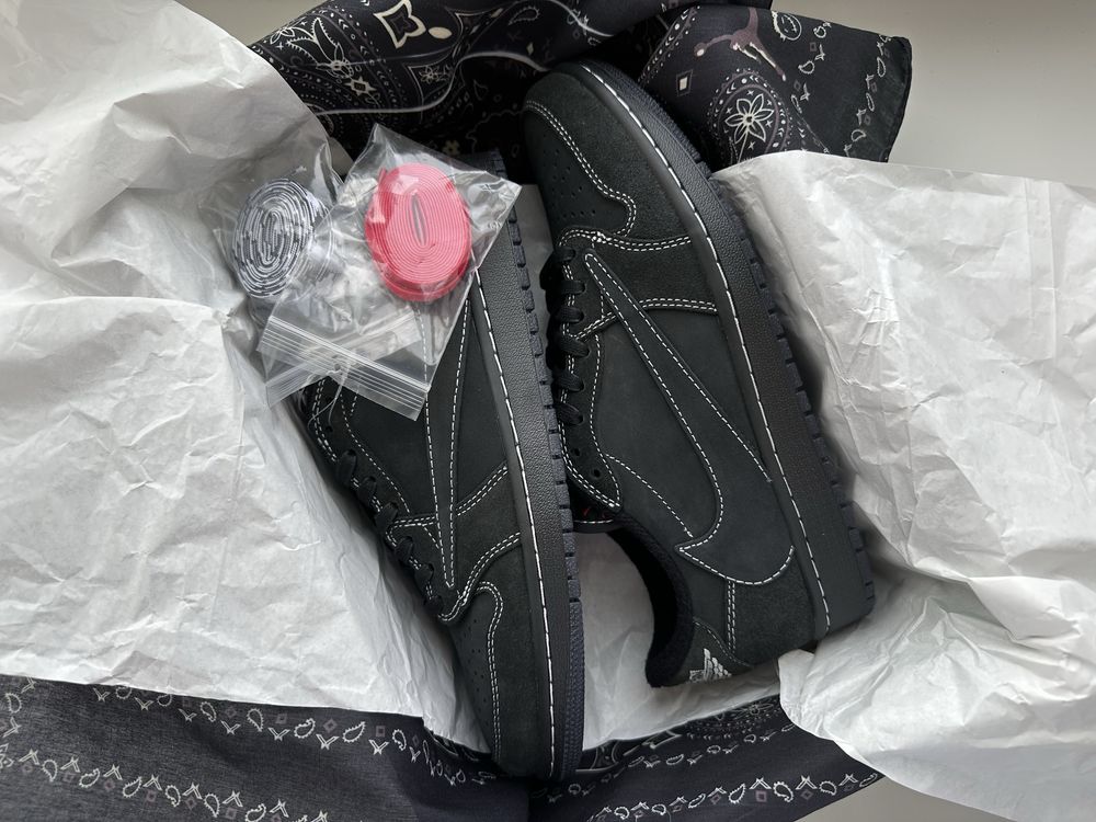 Кросівки Nike Air Jordan 1 Retro Low OG SP Travis Scott Black Phantom
