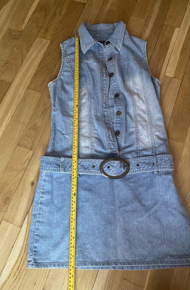 Mini jeansowa sukienka rozmiar 10