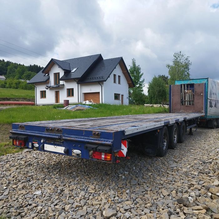 Meusburger MPS-3  Naczepa platforma mega pod kontenery najazdy mocna 31500 netto