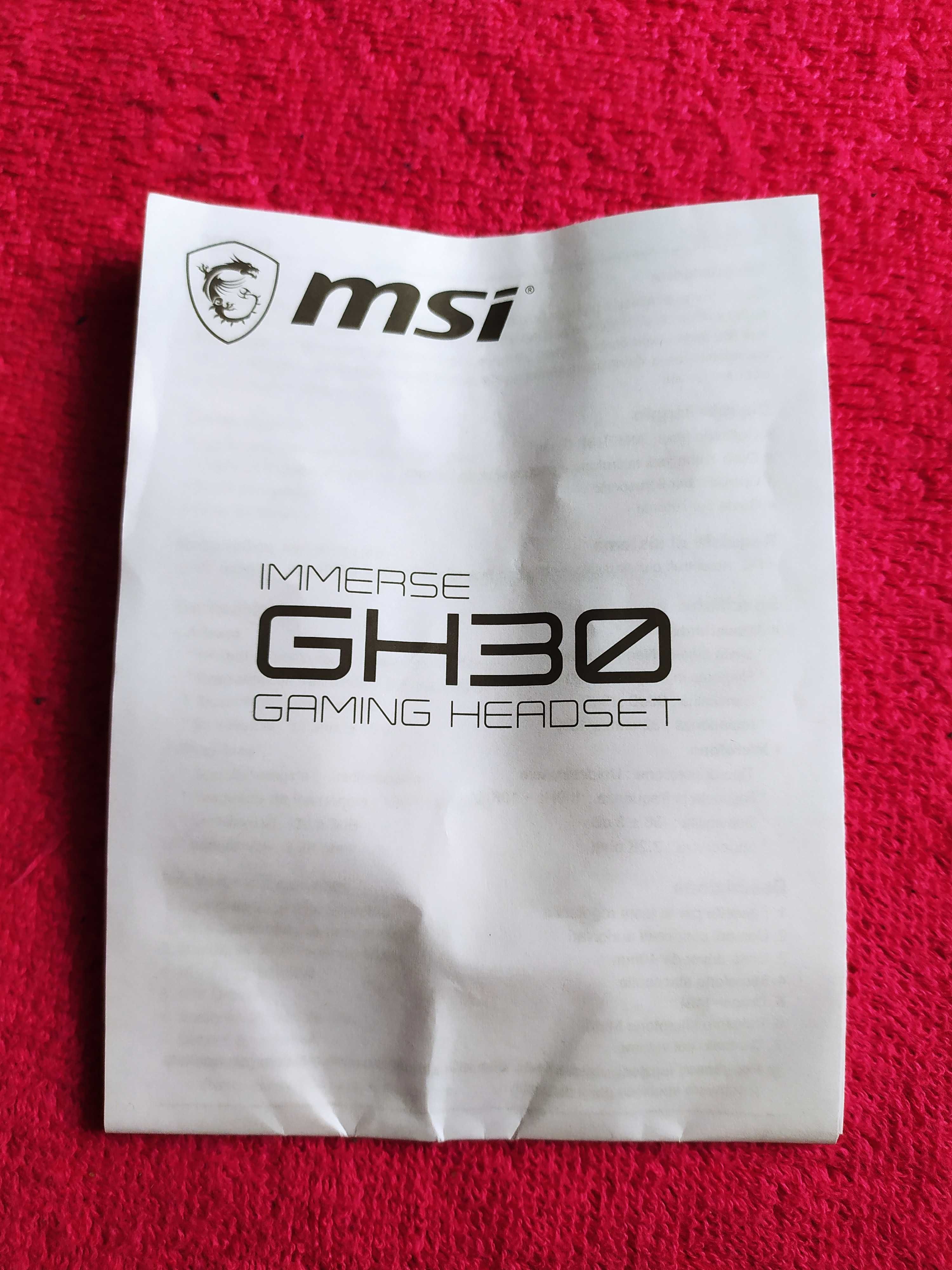 Навушники MSI Immerse GH30