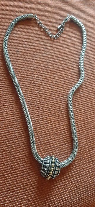 Zestaw naszyjnik i kolczyki vintage z lat 80.