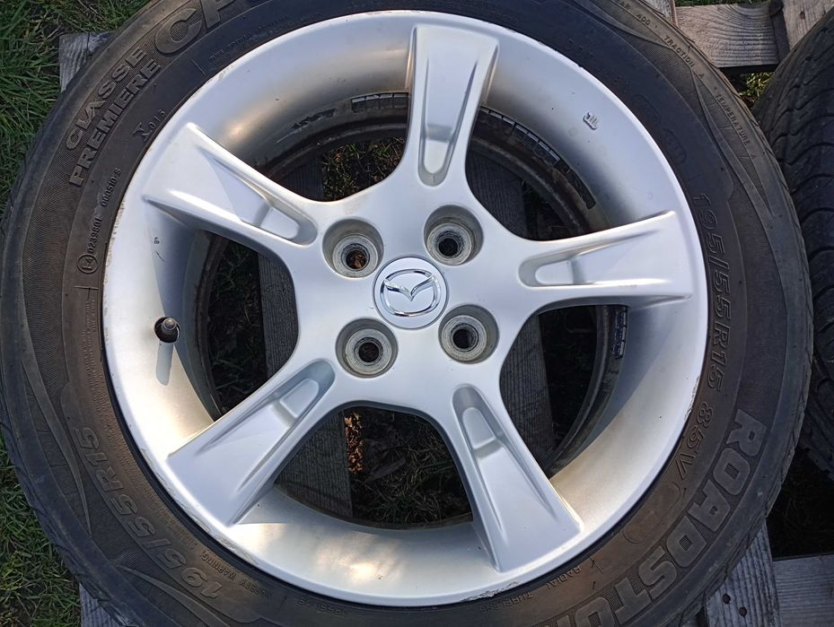 Alufelgi 15 cali 4x100 Mazda 2 Toyota Aygo Citroen C1 opony letnie