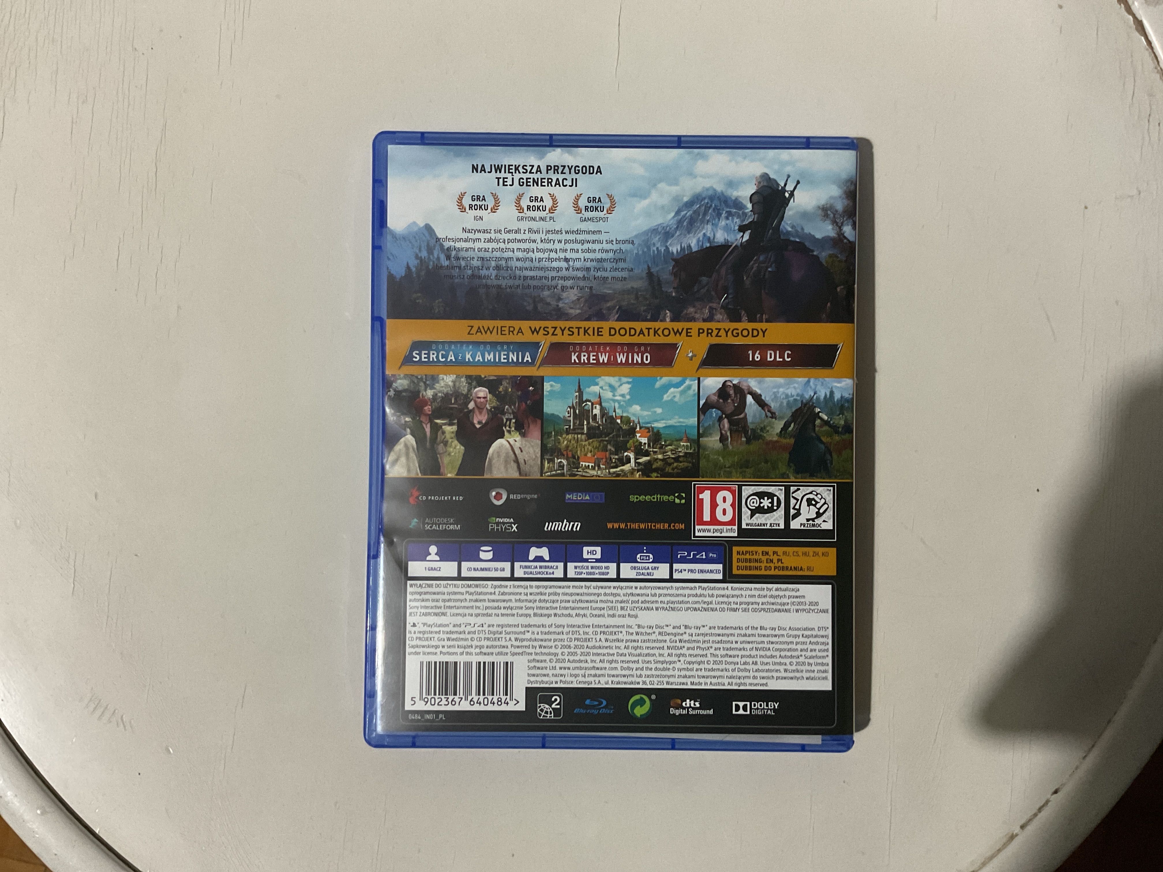 Wiedźmin 3 PS4 edycja gry roku
