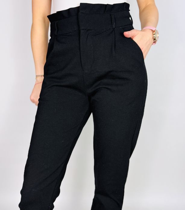 Czarne spodnie z wysokim stanem S 36 Vero Moda