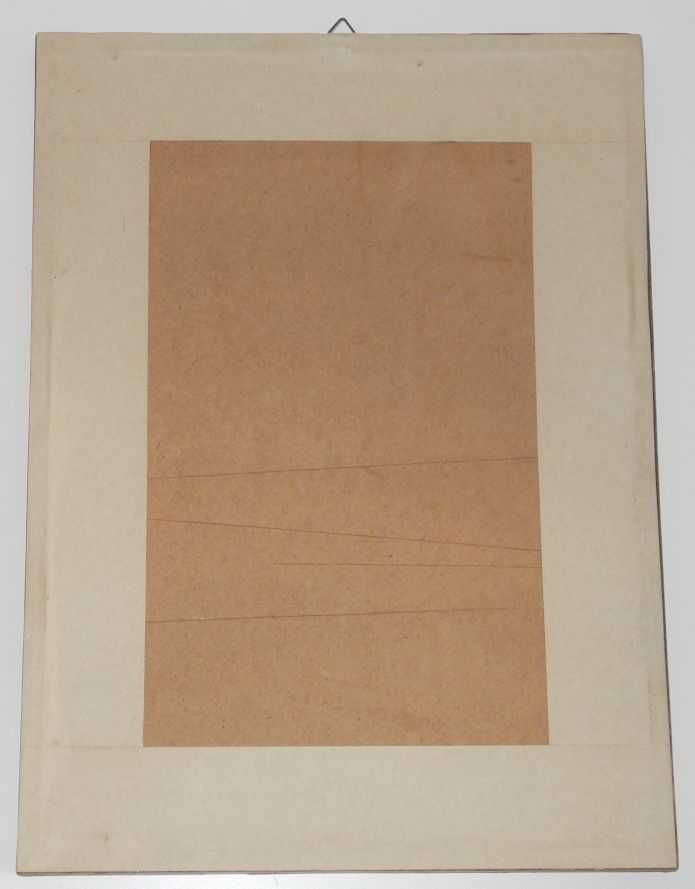 Kolorowa litografia MARYNISTYCZNA  w ramce
