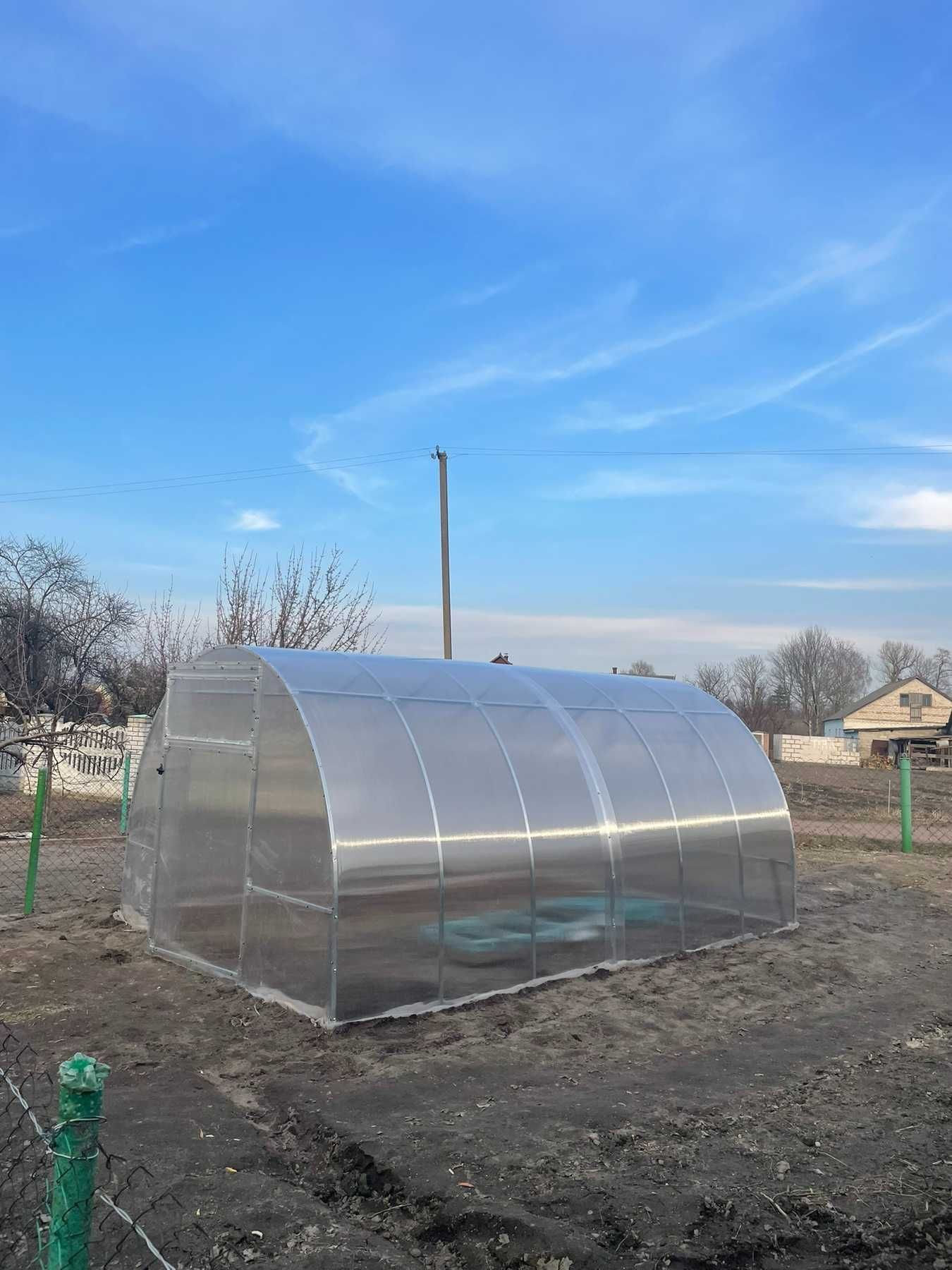 Чешські теплиці  з полікарбонатом та з плівкою МРІЯ, 2 двері