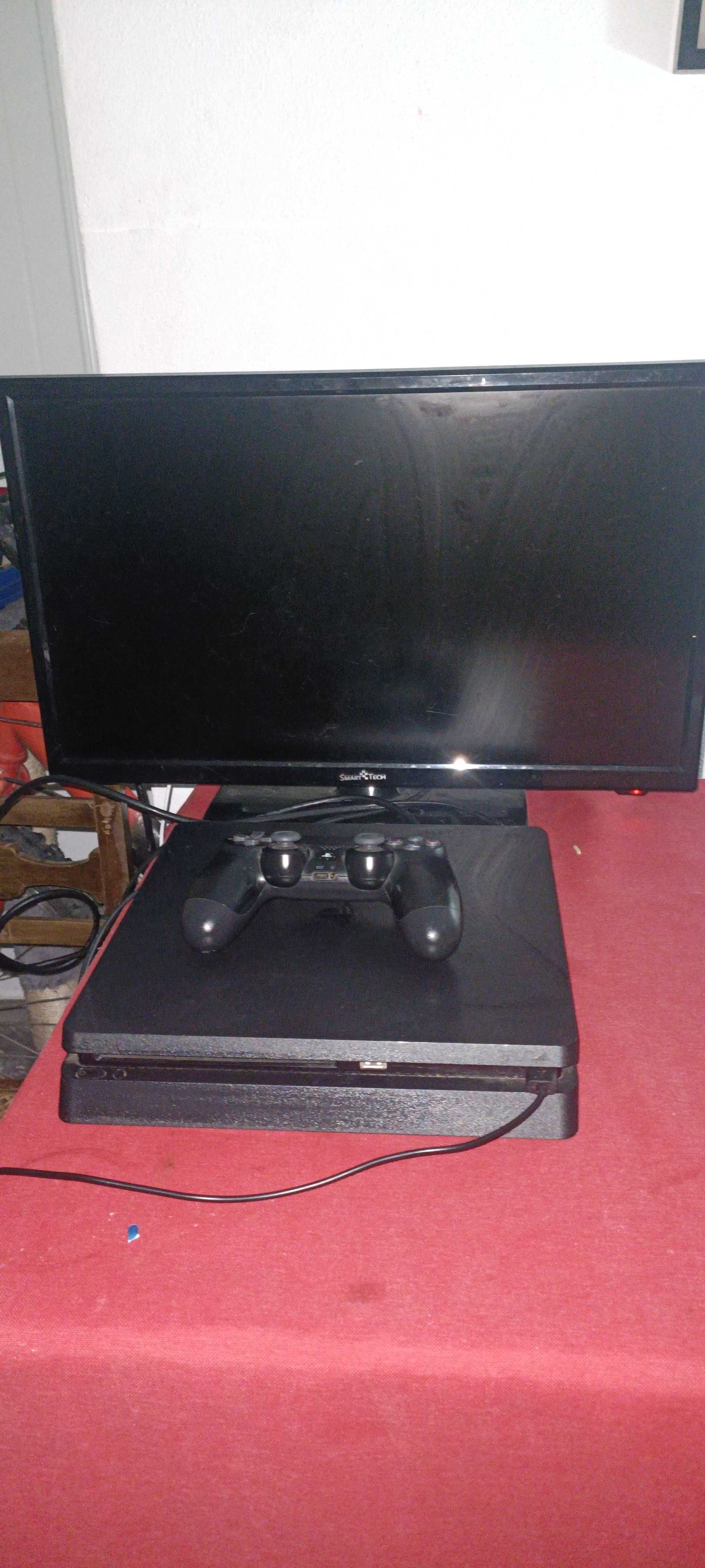 Ps4 com comando e jogos l.