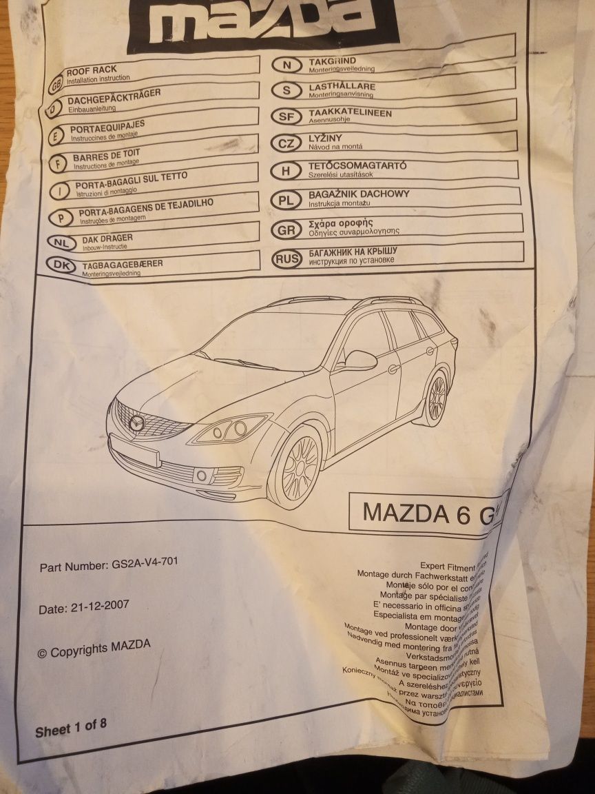 Bagażnik dachowy Mazda 6 GH