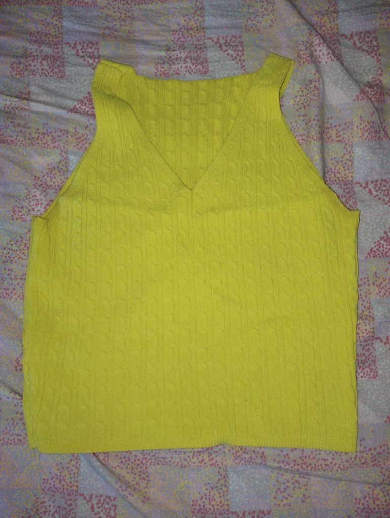 Top curto amarelo