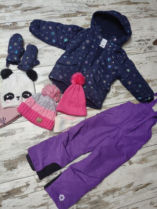 Kurtka i kombinezon zimowy dla dziewczynki 116