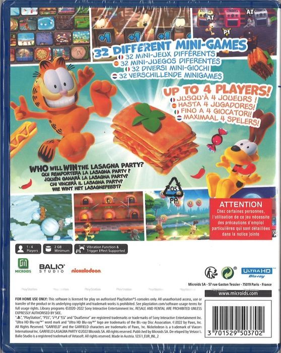 Garfield Lasagna Party (PS5) Gra nowa w folii