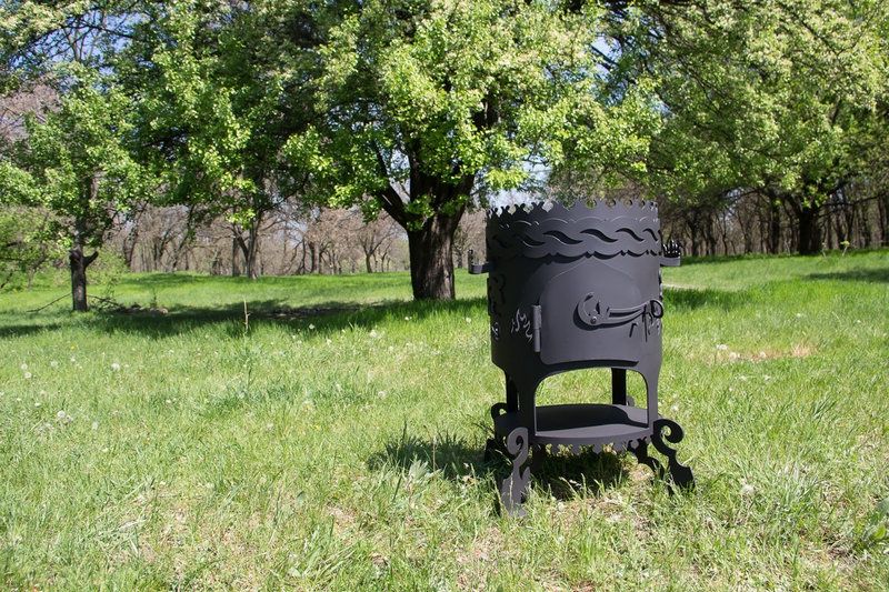 Печь под казан 12л "Бухара-2". Толщина 4мм, термостойкая краска