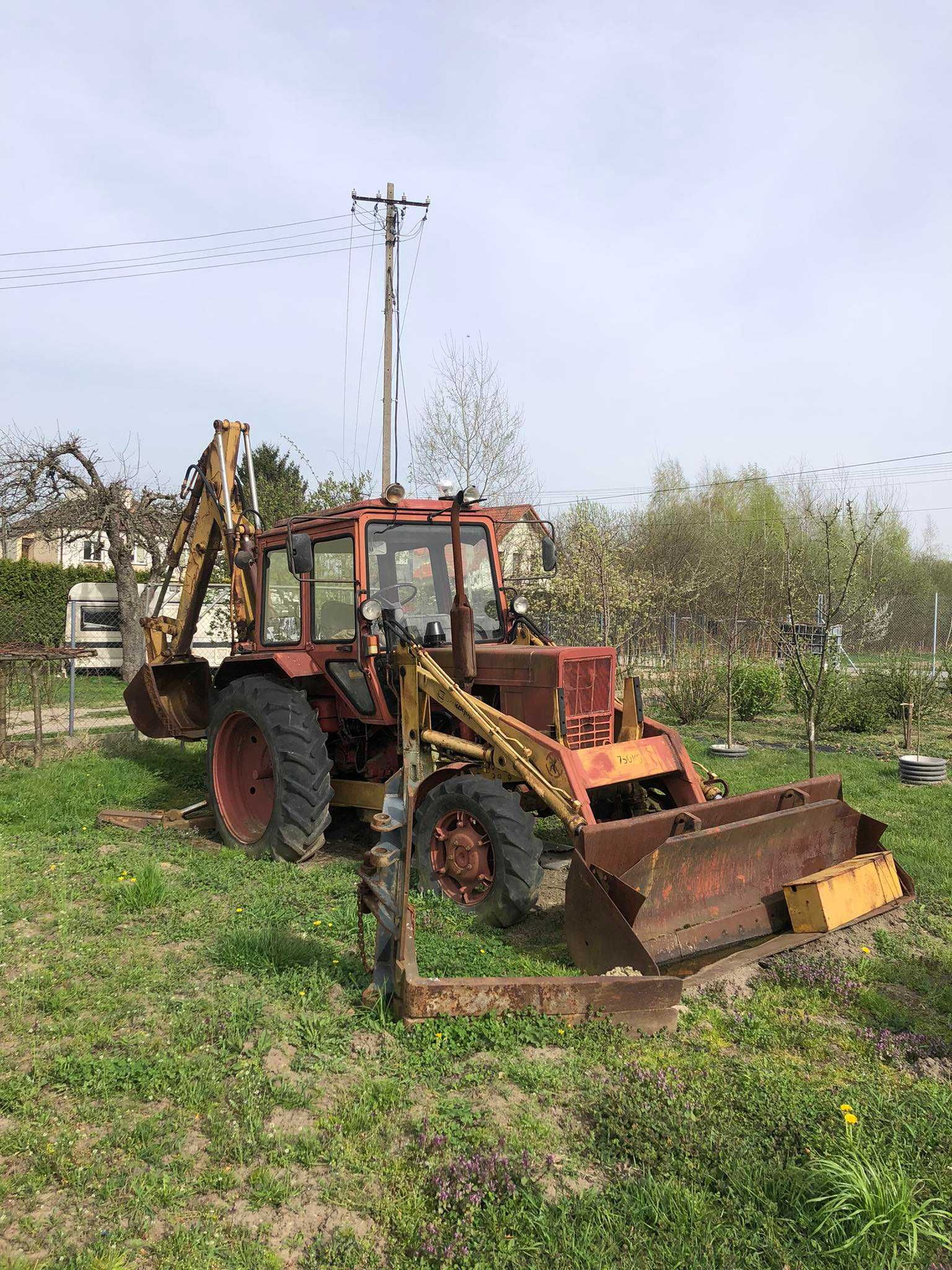 Traktor, koparko-ładowarka MTZ 82 borex 1997