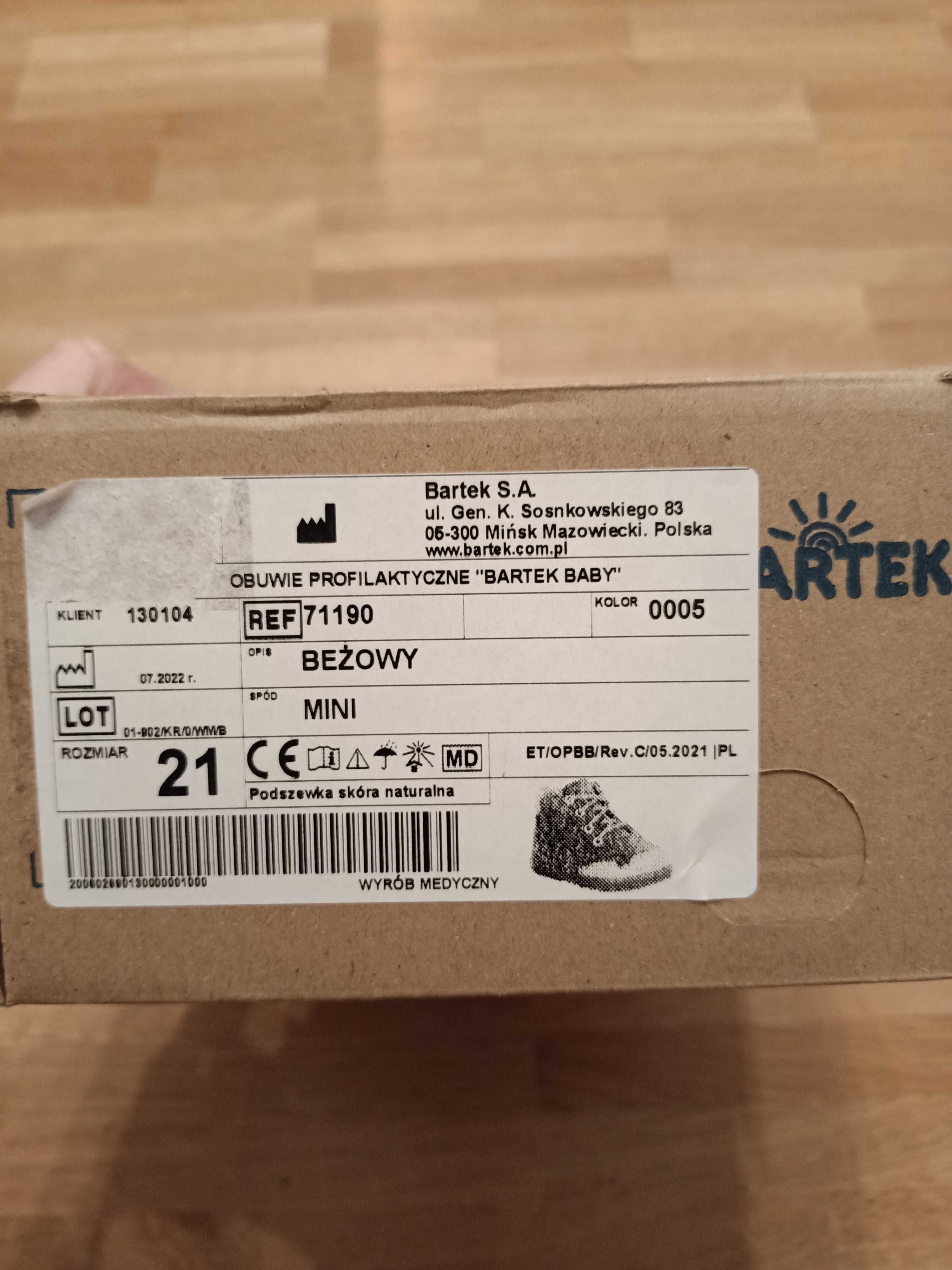 Nowe buty dziecięce Bartek rozm. 21