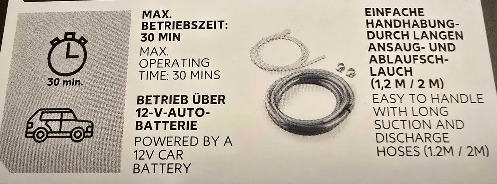 Pompa do wymiany oleju ON itp 12V + akcesoria GERMANY UOP 12 C1 + LED