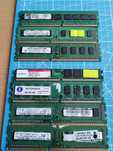 Zestaw pamięci RAM DDR 2/DDR 3 - 7 kości 1/2 GB