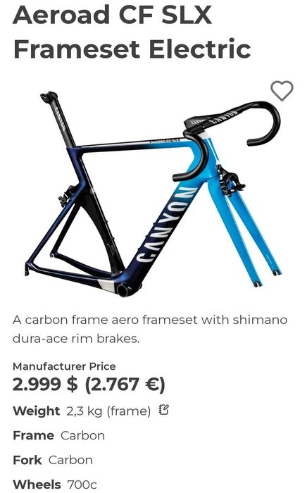 Quadro Canyon Aeroad CF SL T49/XS