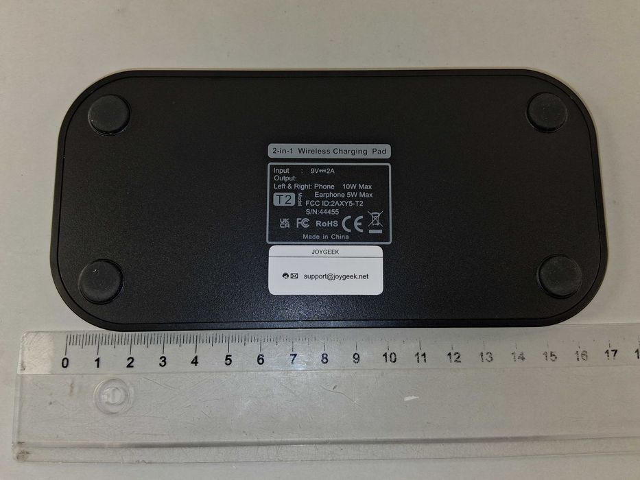 N044 Ładowarka Indukcyjna JOYGEEK 2w1 Pad T2 2x10W/5W Qi