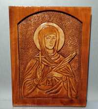 Икона,Святая Мария, деревянная
