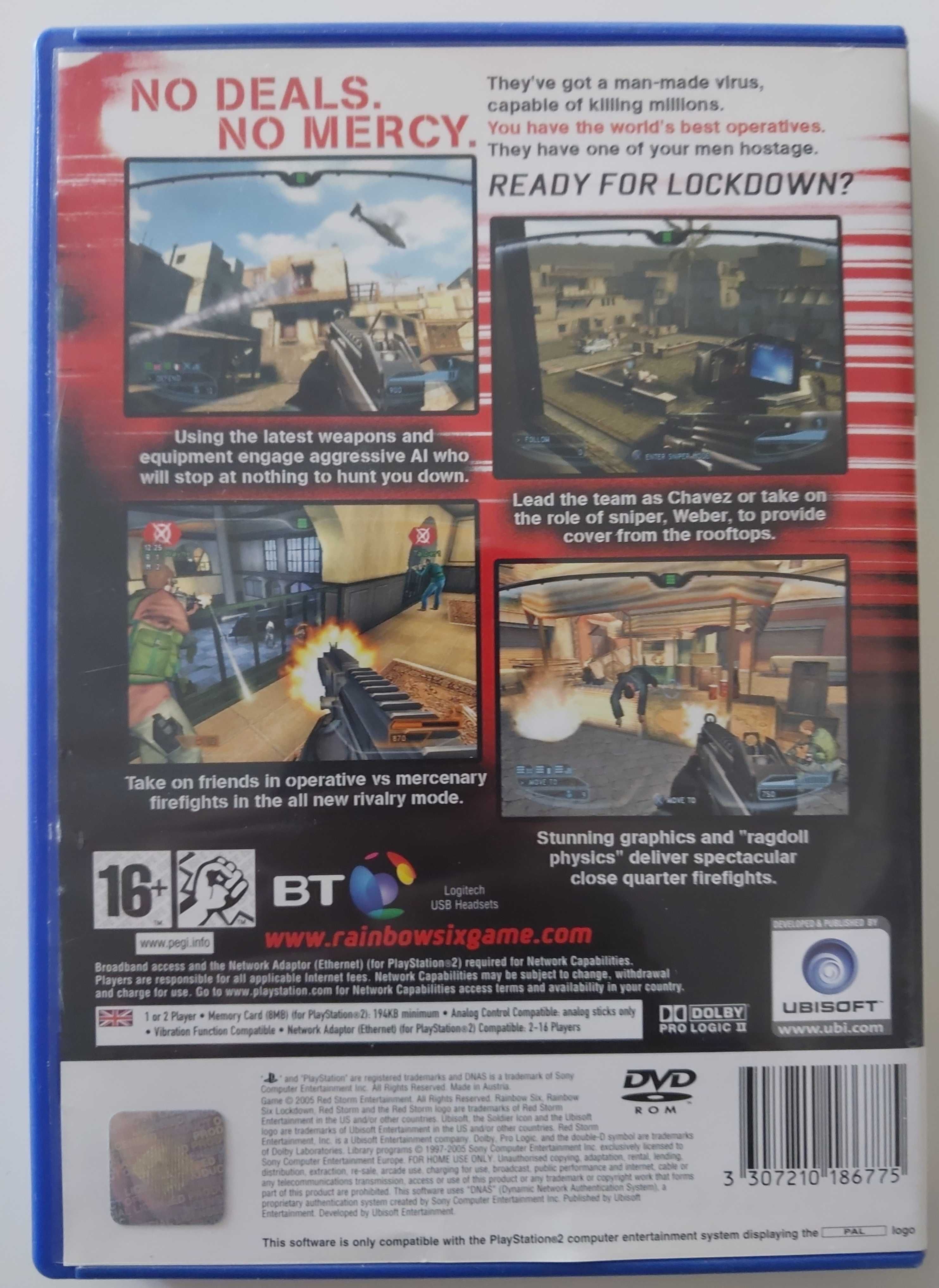 Rainbow Six Lockdown Playstation 2 Stan BDB