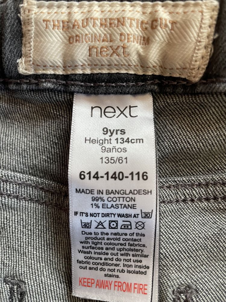 Next jeansy dziewczęce 134 9 lat