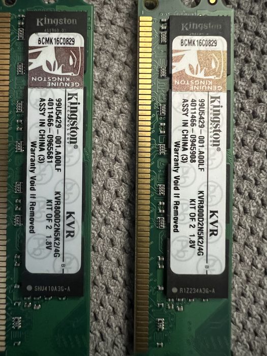 RAM Kingston 2 x 2GB DDR2 800 MHz