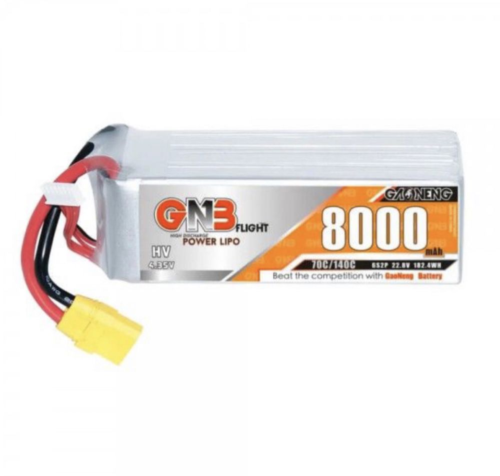 Акумулятор GAONENG GNB LiHV 6S2P 22.2V 8000mAh 70C LiPo XT60