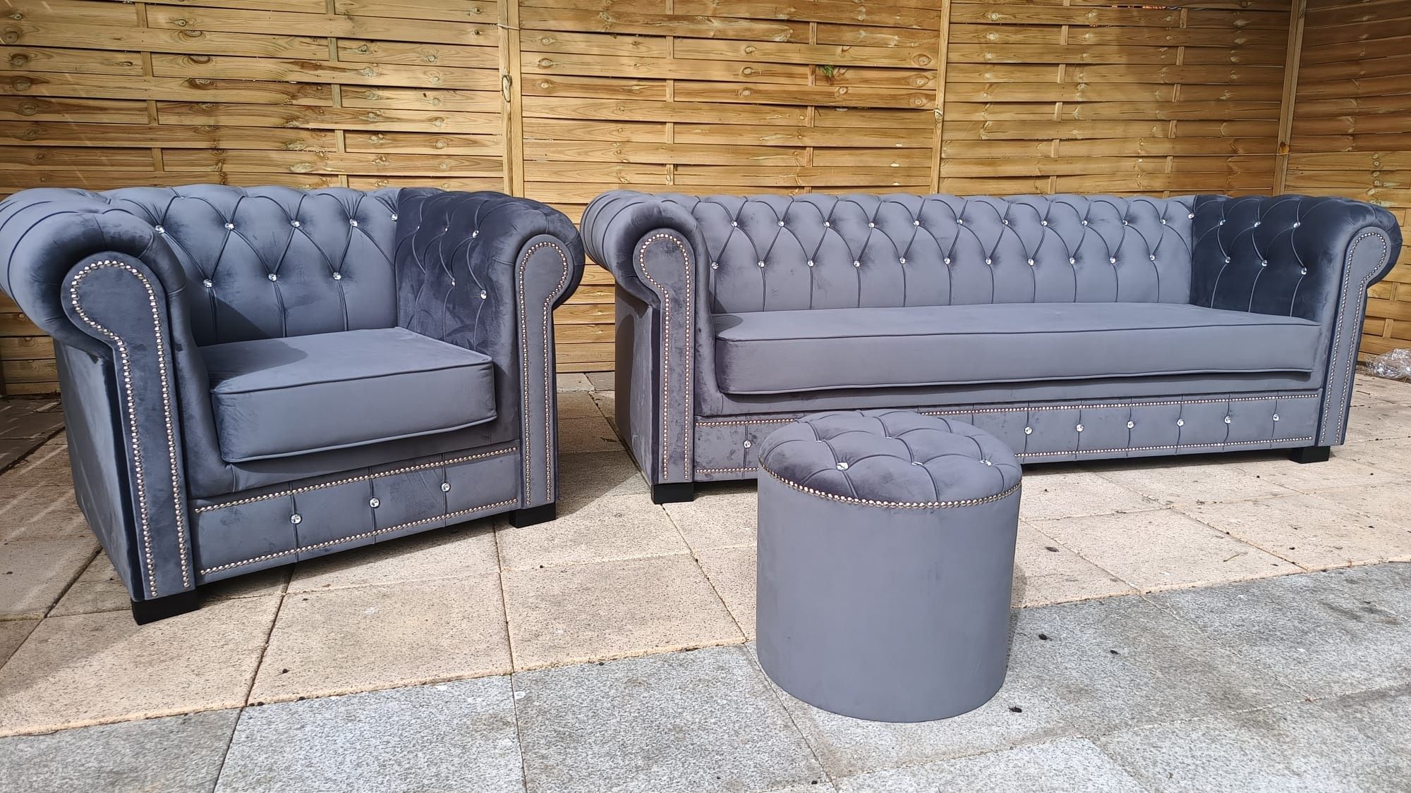 Sofa Chesterfield IV III II I. Narożnik.