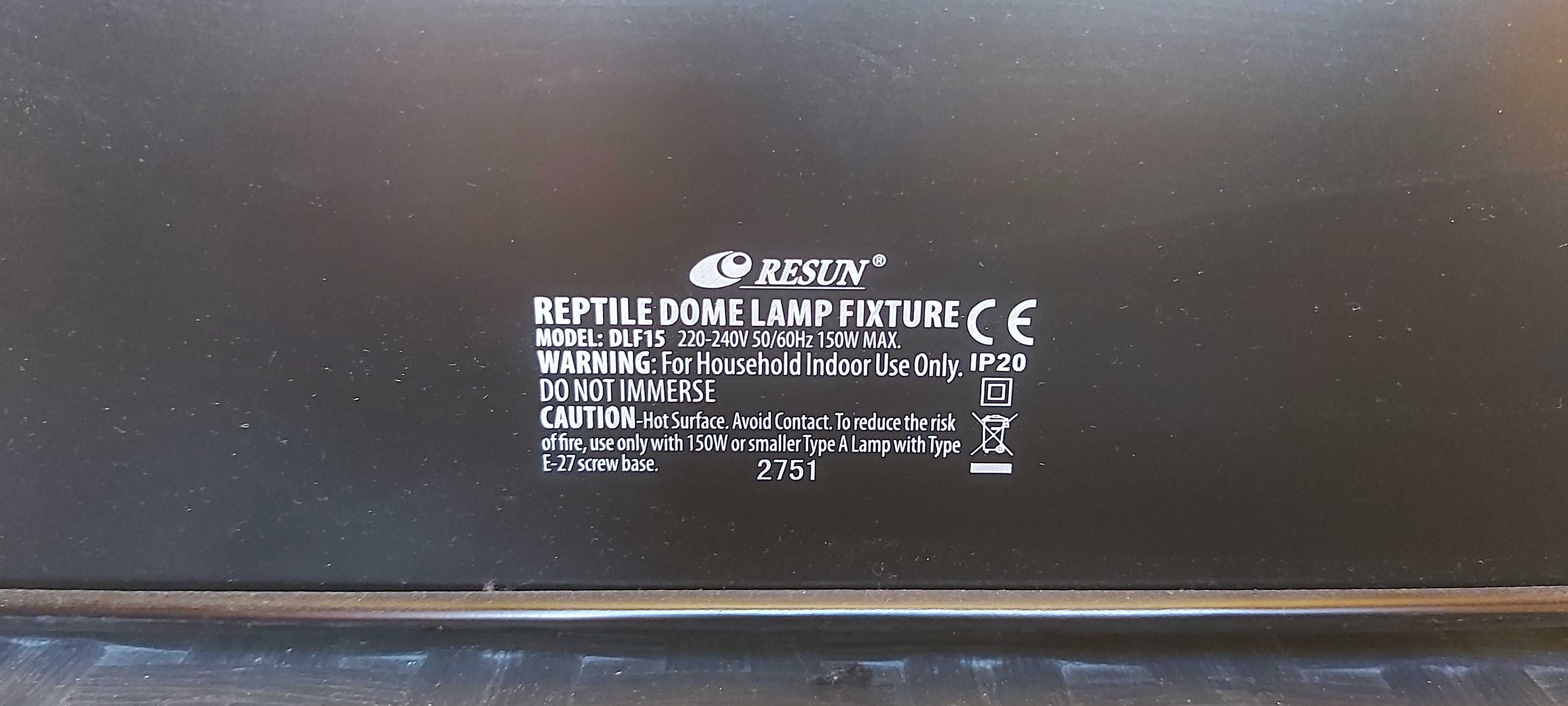 Resun Reptile Black Lamp BIG DUO - lampa podwójna do terra + żarówki