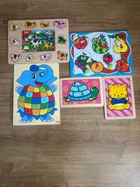 Puzzle drewniane 5 szt.