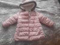 Zimowa, różowa kurteczka dla dziewczynki rozmiar2-3 latka