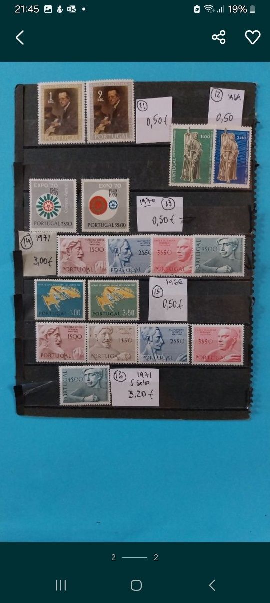 Selos de Portugal-Anos 60/70 -Ref.11/05
