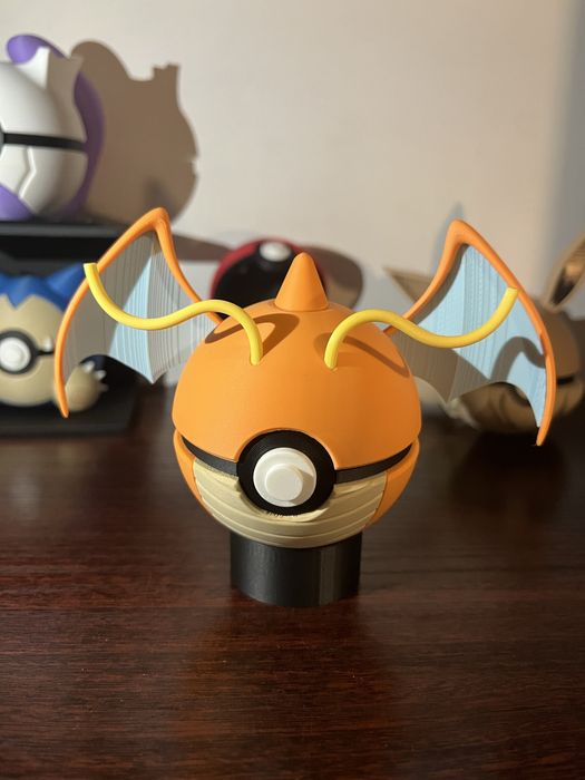 Dragonite Pokeball pokemon Druk 3D