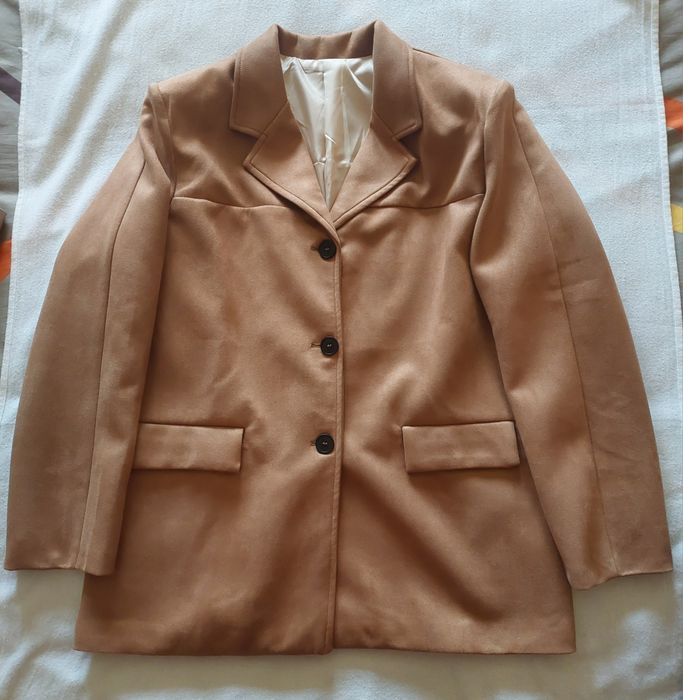 Casaco Tipo Camurça Camel, L/XL