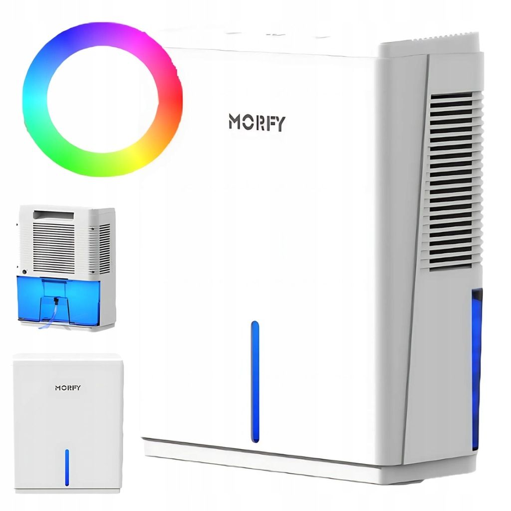 Osuszacz Powietrza Cichy Lampka 7 Kolorów LED 2200ml