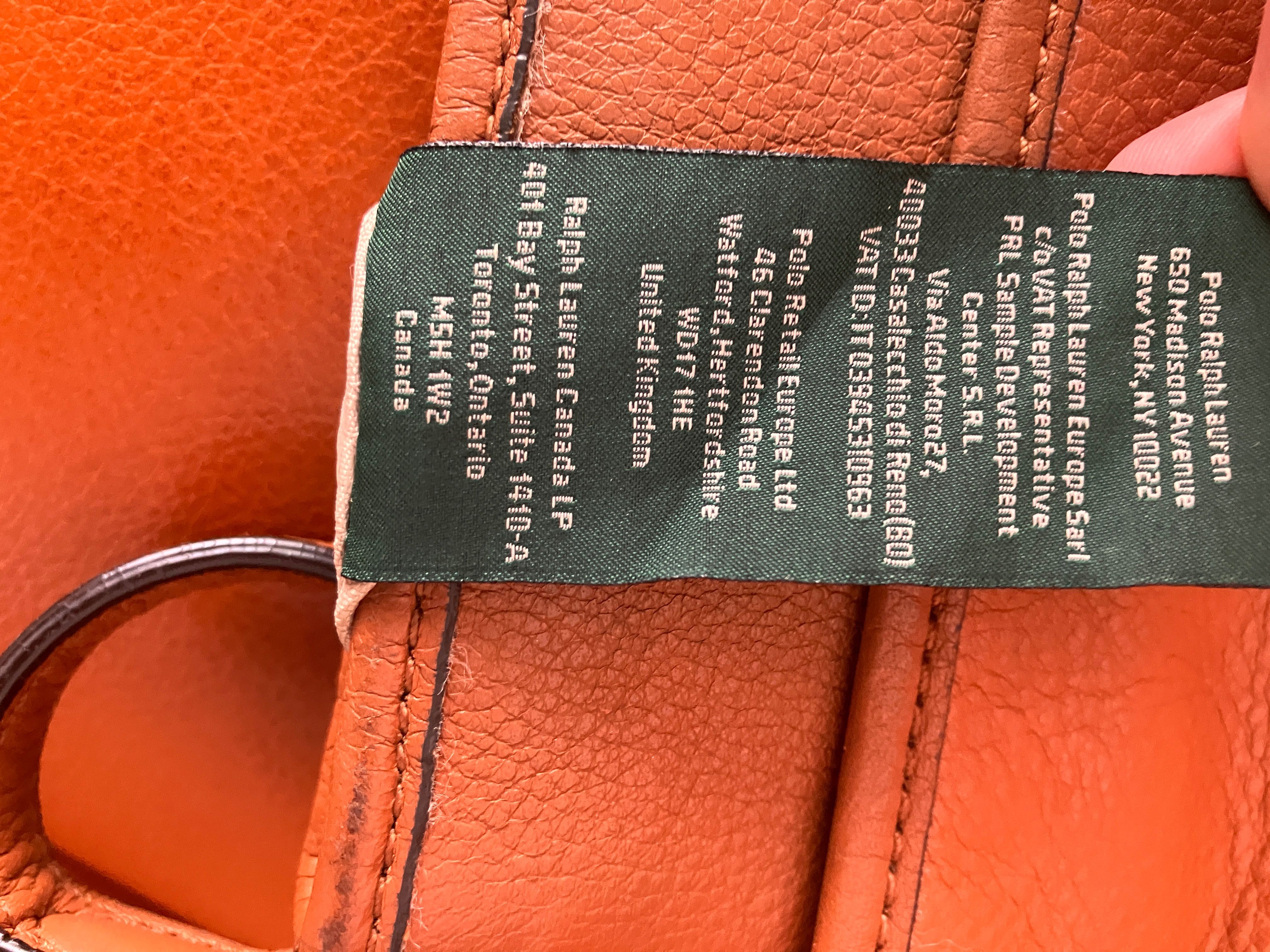 Ralph Lauren torebka listonoszka brąz rudy skóra naturalna