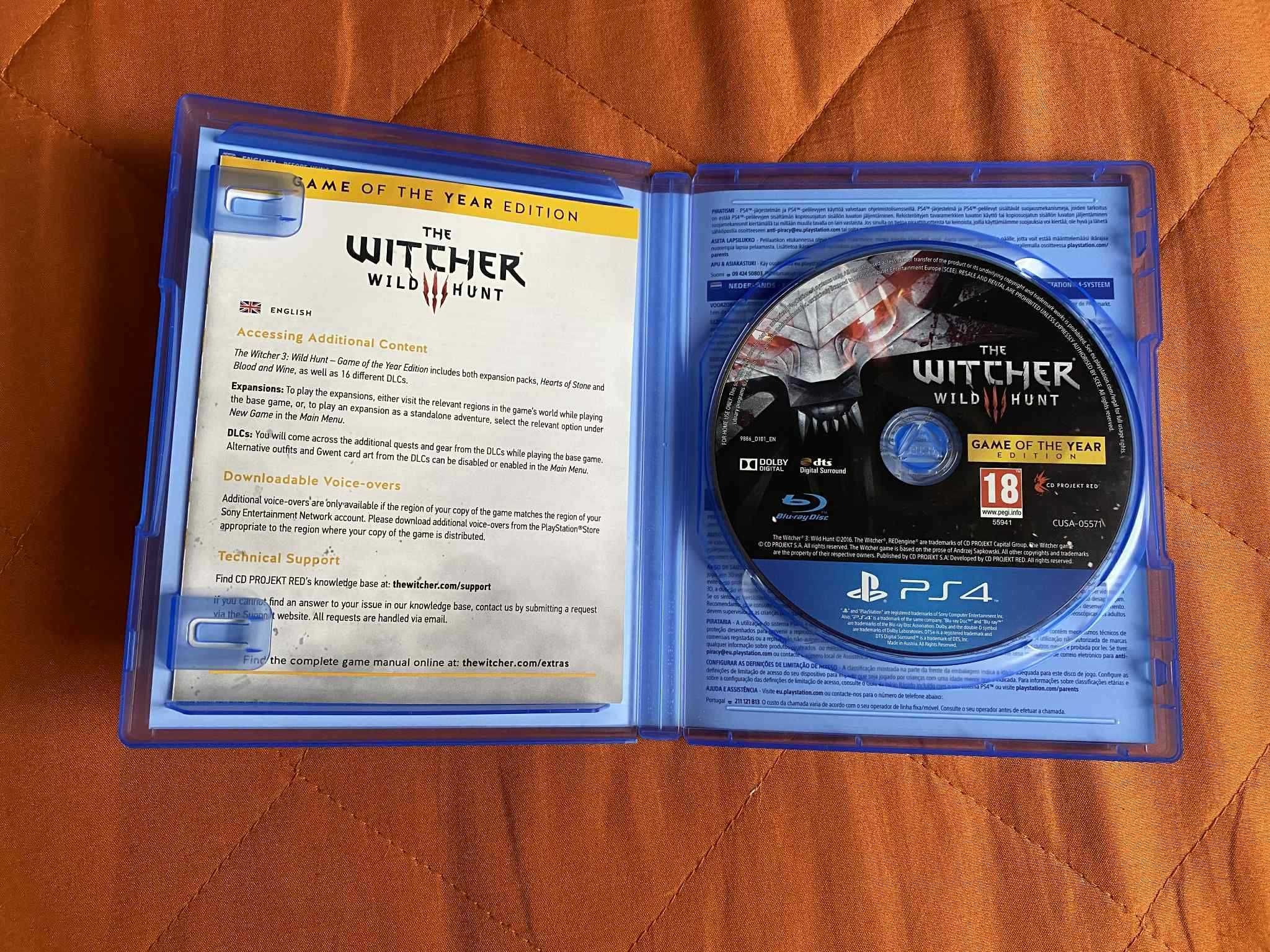 The Witcher 3 Wild Hunt Game of the Year Edition Blu-ray PS4 PS5