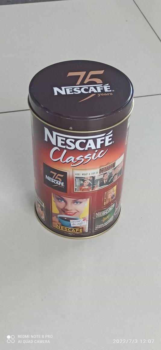 Nescafe, KREDENS pudełka metalowe na kawę cukier herbartę