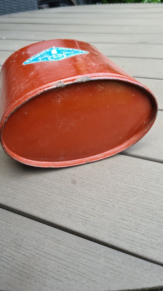 Stara emaliowana butelka, manierka retro