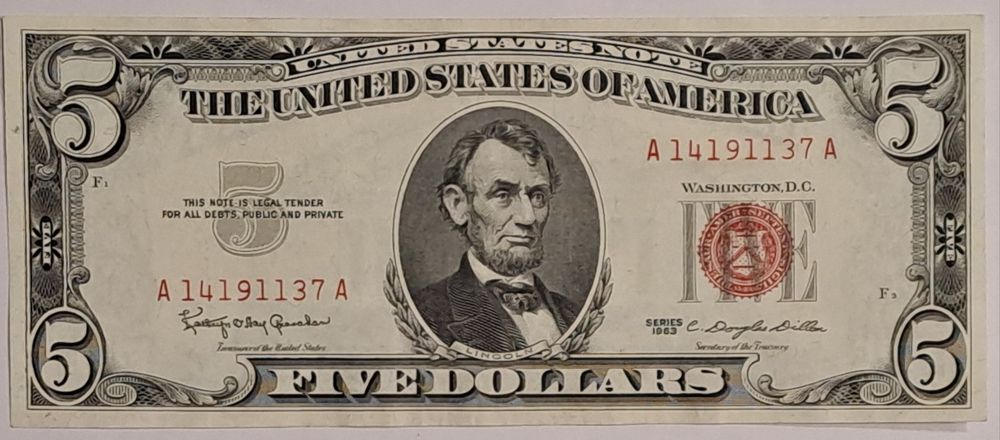 5dolarów USA 1963r.