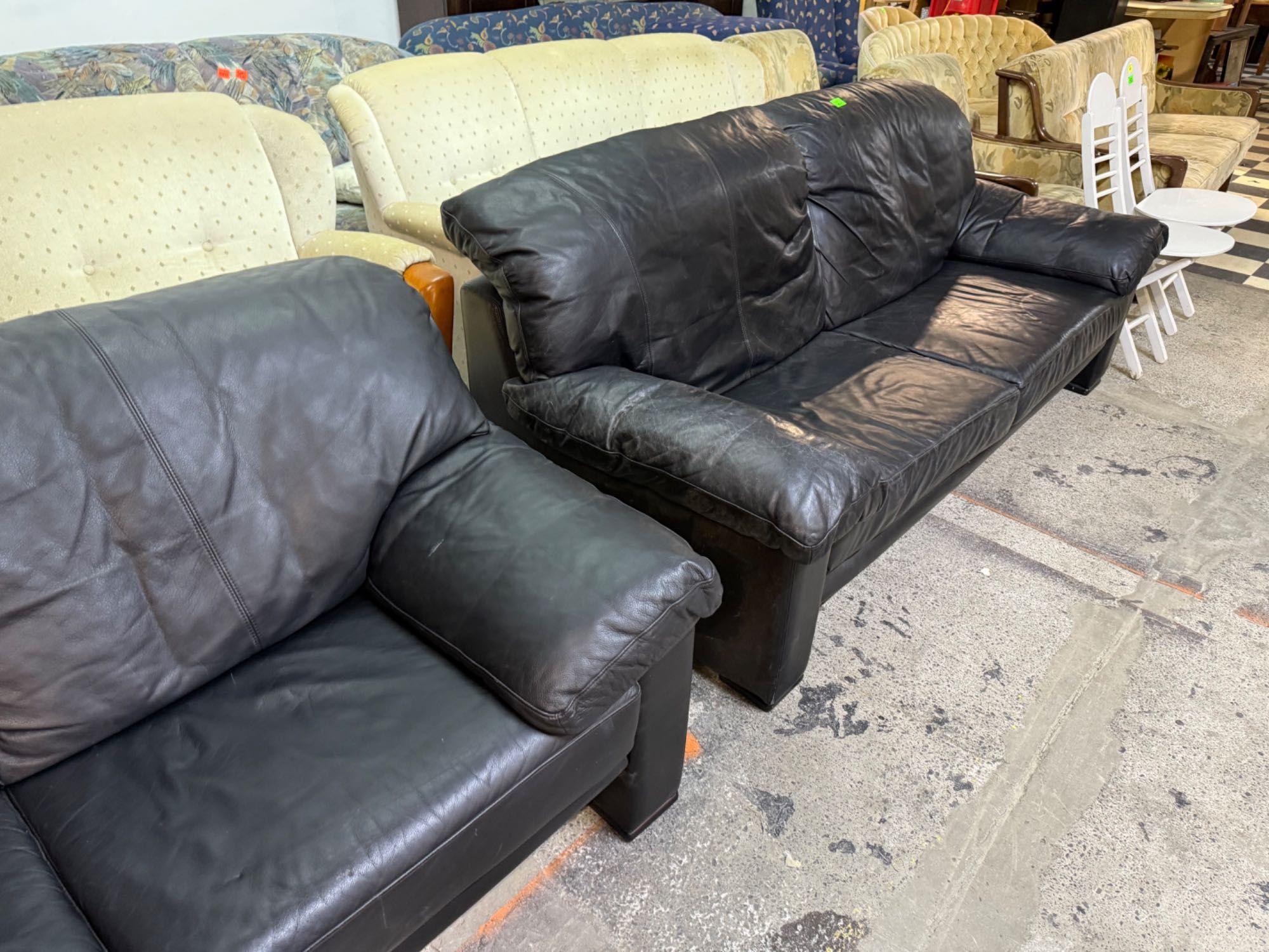 Wypoczynek skóra naturalna sofa 3-osobowa + 2 os. DOWÓZ DO DOMU