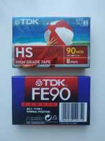 Аудиокассета TDK D90 Видеокассета HS90 8mm