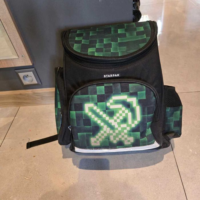 Tornister do 1 klasy, starpak, minecraft, block
